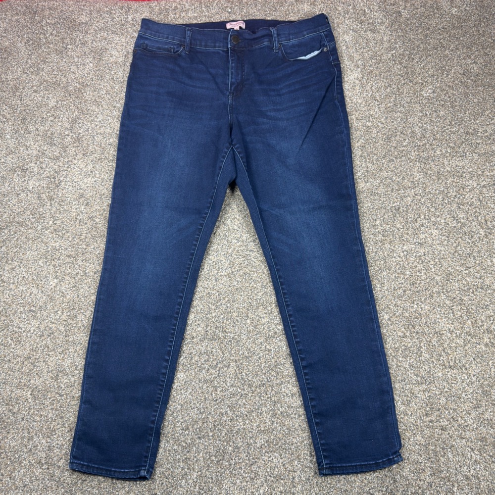 Juicy Couture Los Angeles Womens Skinny Jeans Dark Wash Stretch Size 16